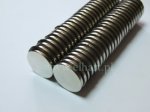 Magnes neodym. N38 walec 25x2,5 Ni
